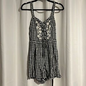 White and Black Romper